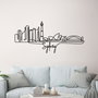 Wallity Sydney Escultura de Pared de Metal Negra